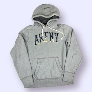 Abercrombie Fitch Y2K Hoodie Grey Heavy Knit Size Large